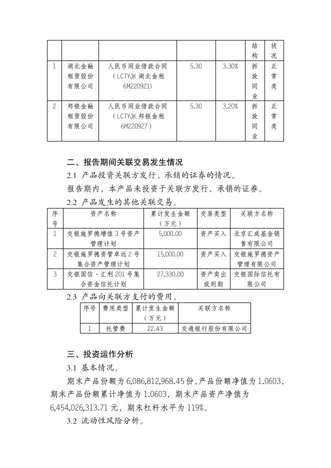 交银理财稳享固收精选6个月定开2021005理财产品（Z7000921000122）定期报告（2022年第三季度）.pdf