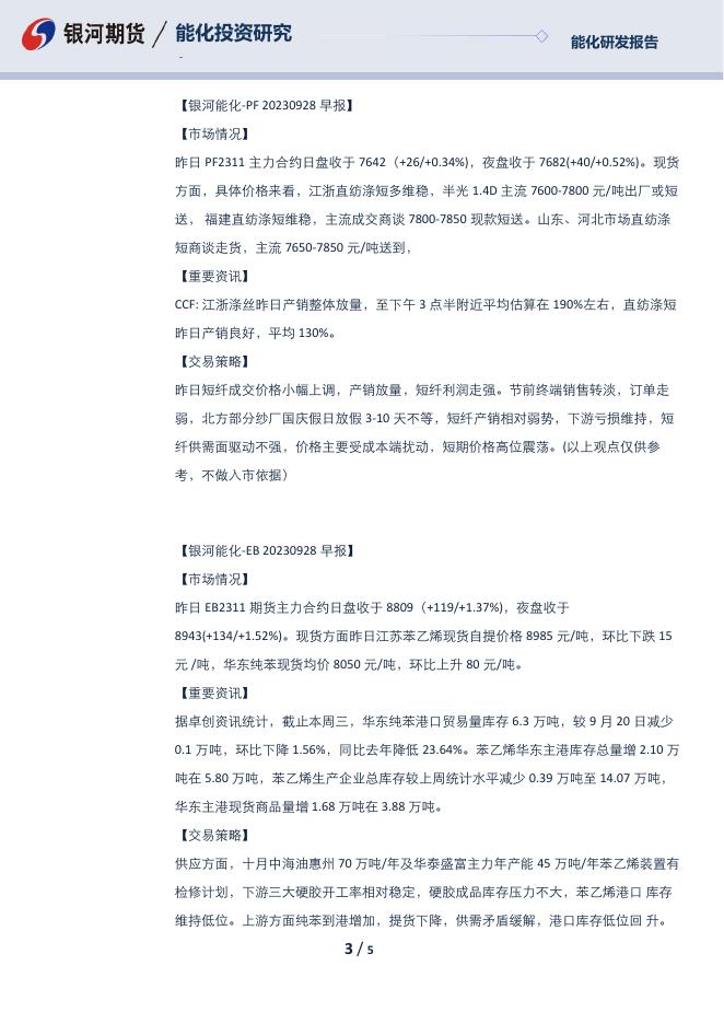 【银河期货】芳烃早报230928 - [品种]期货走势_[品种]期货行情_[品种]期货交易价格[报告页码]银河期货开户交易.pdf