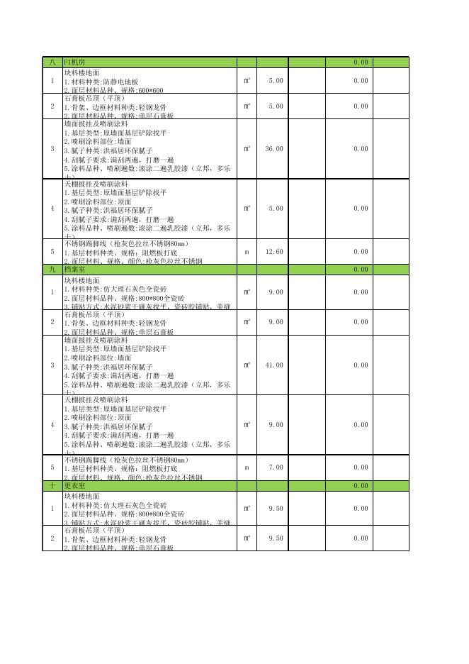 (不带单价)海口路银河期货工程量清单.xlsx