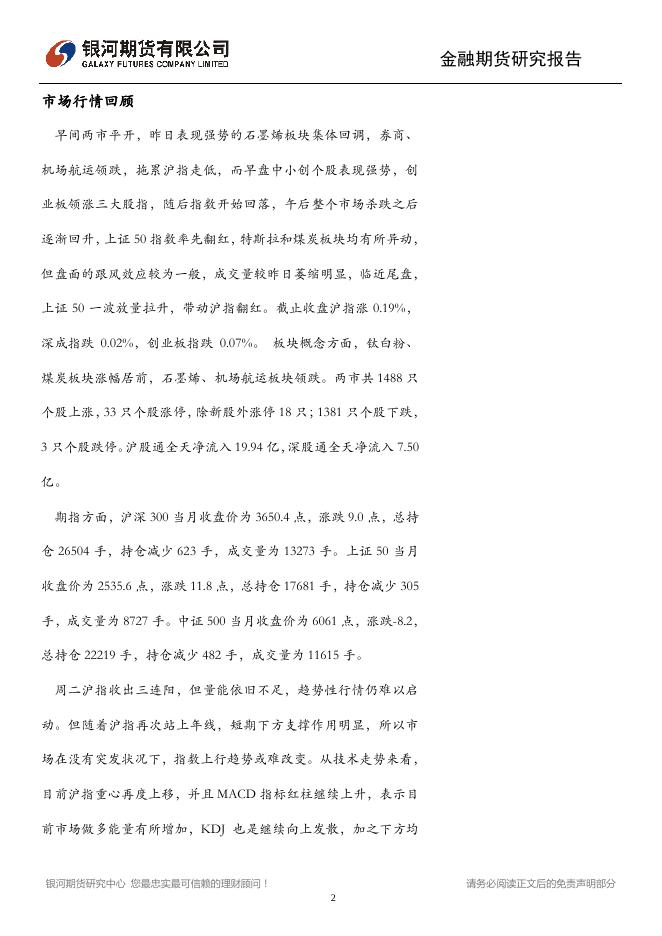 指数缩量收涨，关注压力位回调 - 股指日报.pdf