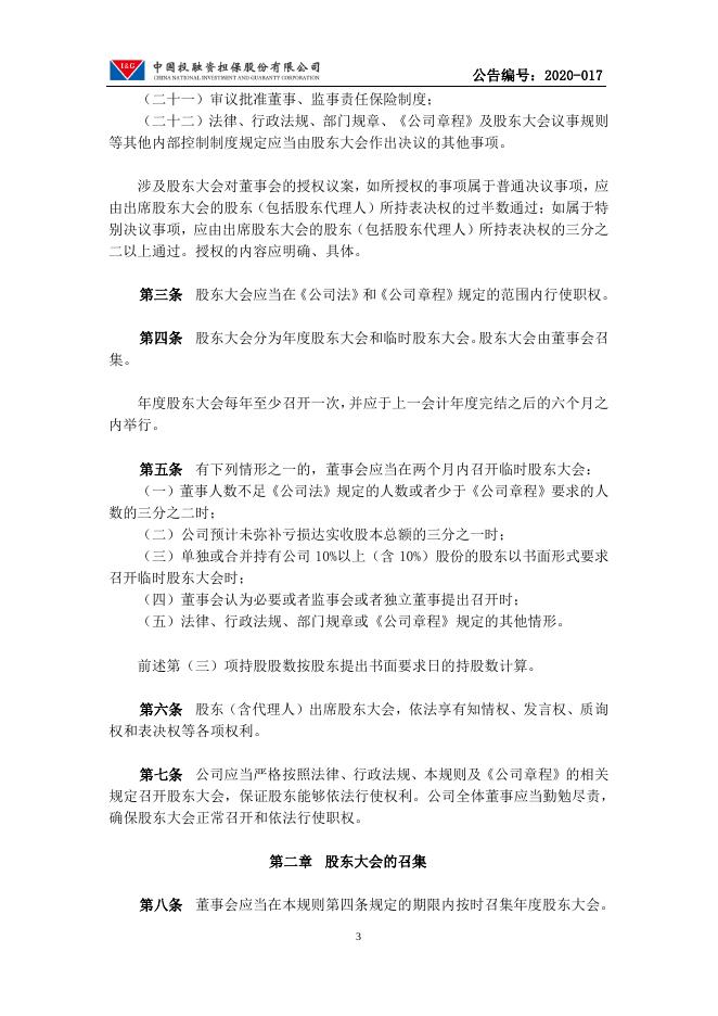 中国投融资担保股份有限公司股东大会议事规则.pdf