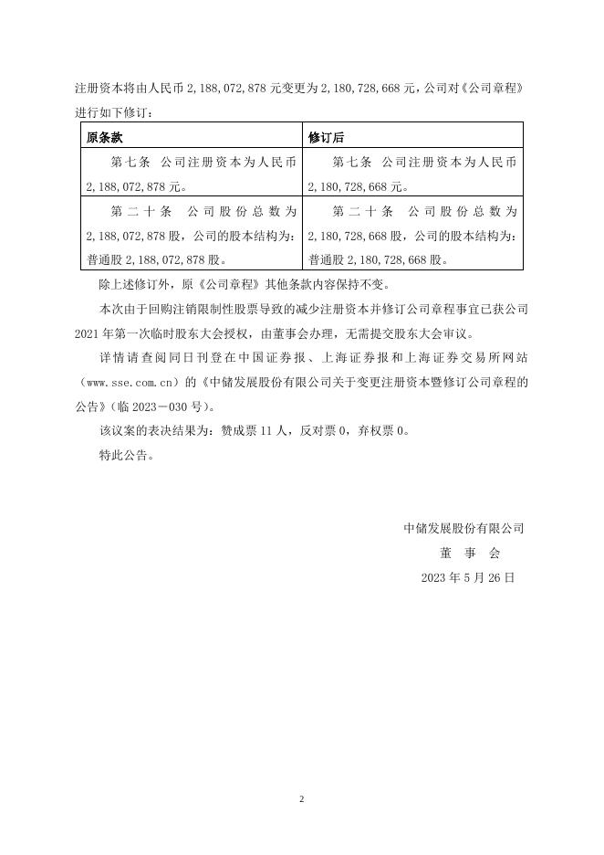 600787_20230526_中储发展股份有限公司九届九次董事会决议公告.pdf