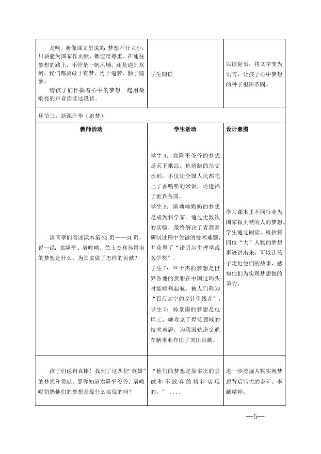 第4讲第一课时《我有一个梦想》教学设计（张爱苹）.doc