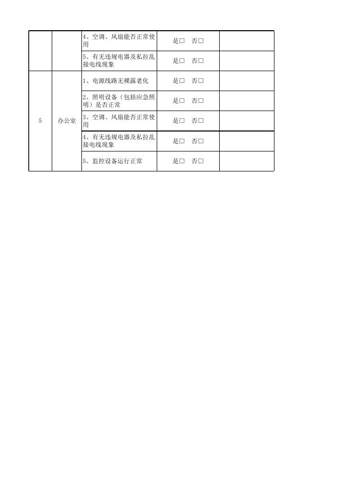 附件：幼儿园用电安全检查记录表（参考）.xlsx