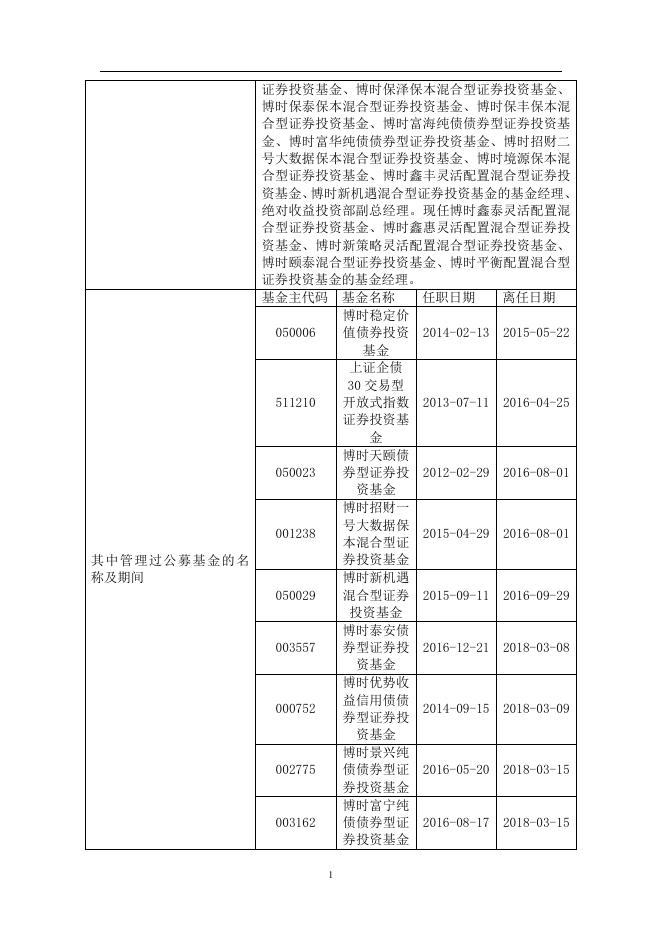 博时基金管理有限公司关于博时平衡配置混合型证券投资基金的基金经理变更的公告.pdf