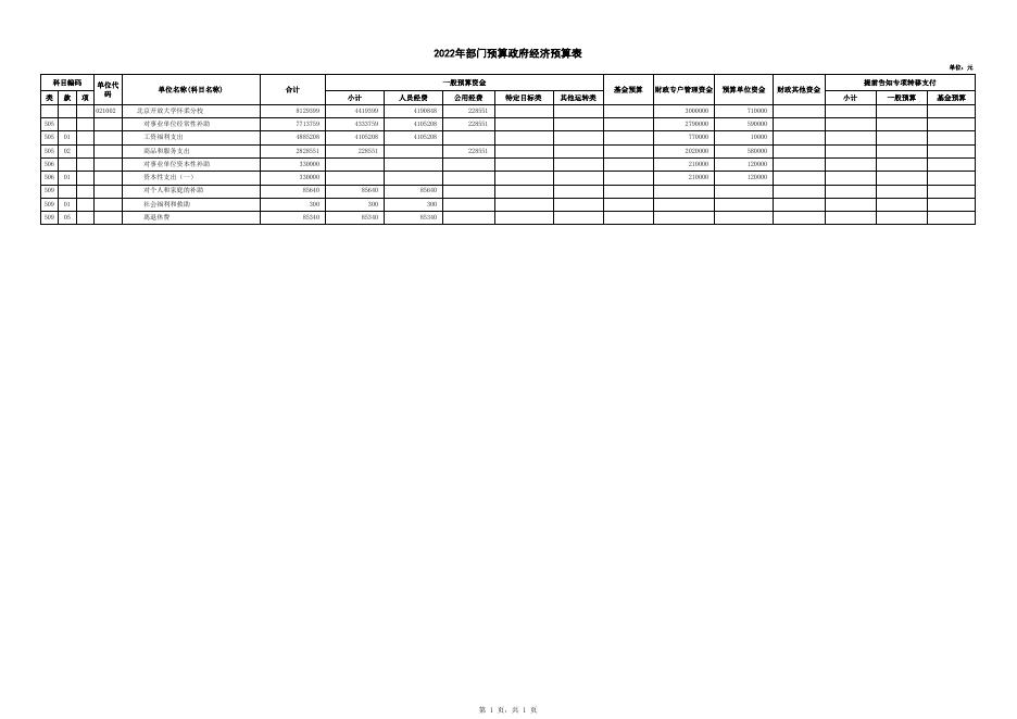 附件11部门预算政府经济预算表2022.xlsx