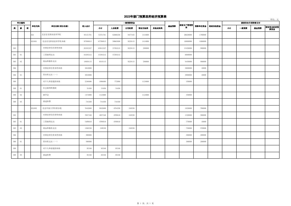11.部门预算政府经济预算表.xlsx