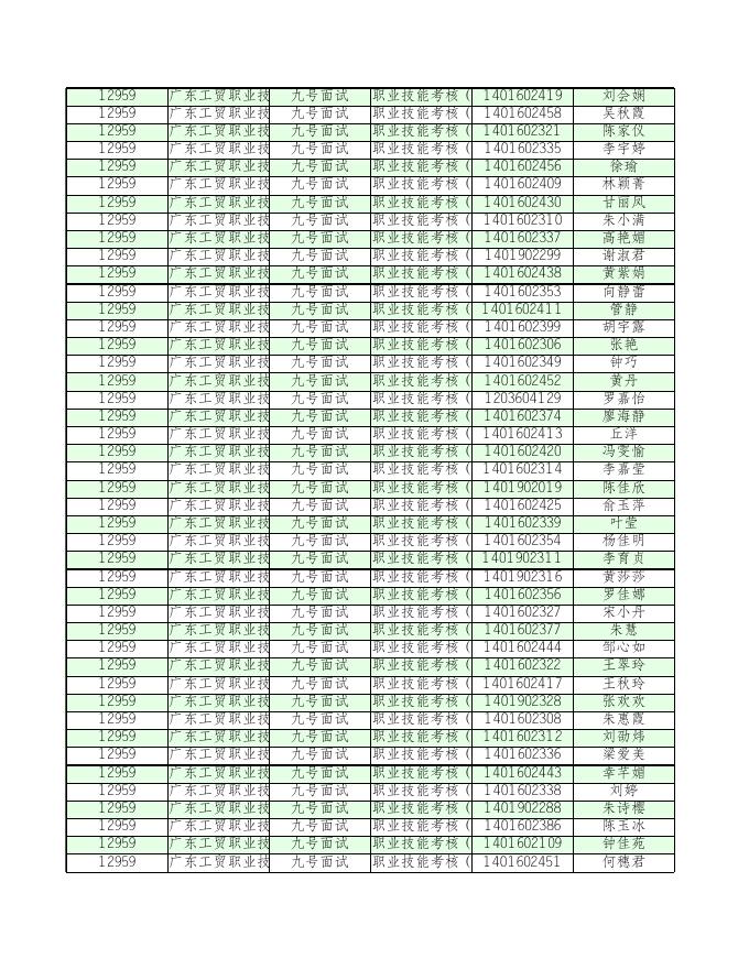 职业技能考核(现场面试).xls