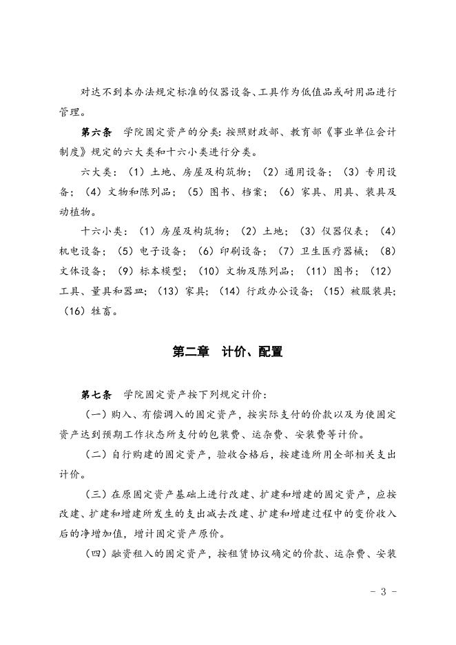 福州职业技术学院固定资产管理办法(修订).doc