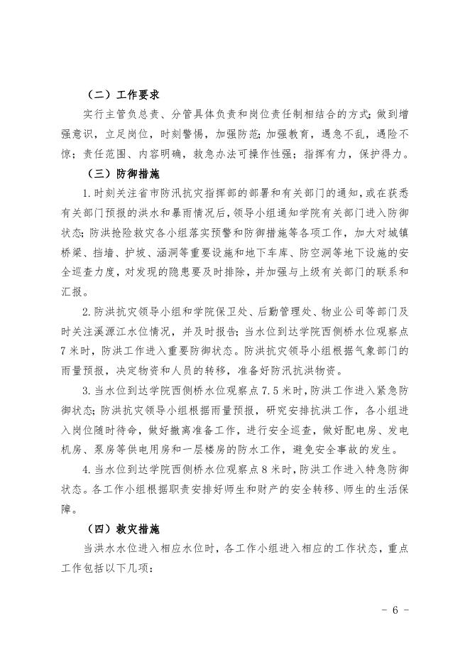 福州职业技术学院防洪抗灾预案.doc