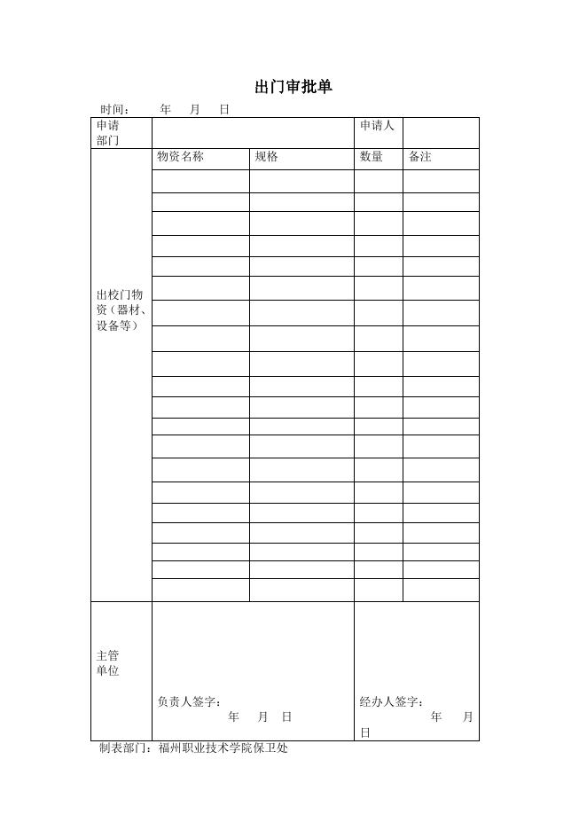 出门审批单20161121保卫处出门条范文.docx