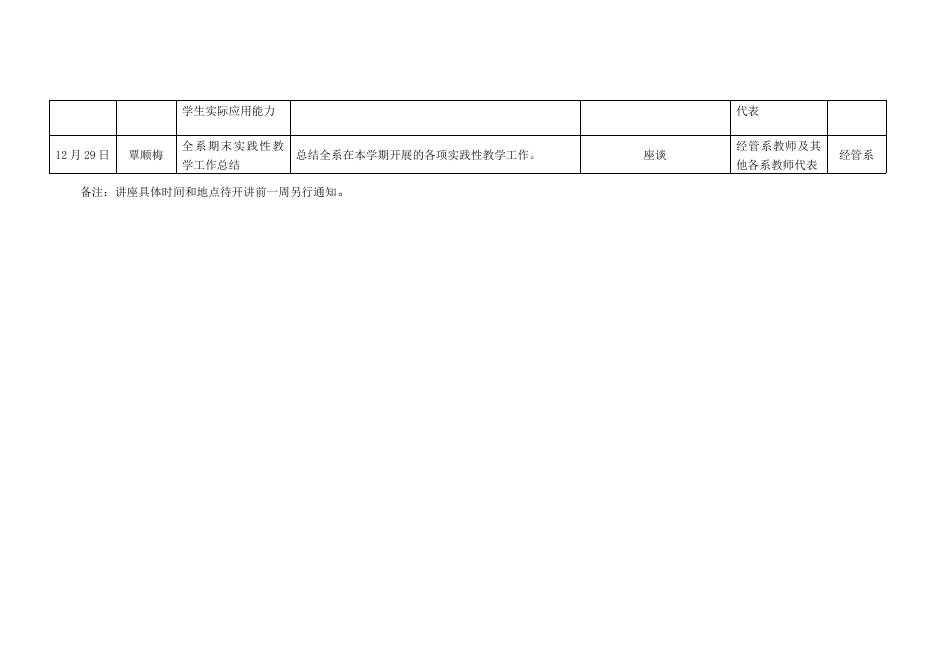实践性教学研讨活动安排表.doc