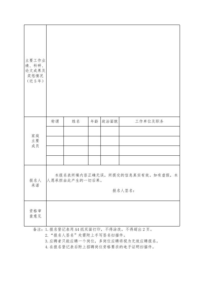 附件1：广西职业技能公共实训基地2021年公开招聘工作人员报名登记表.doc