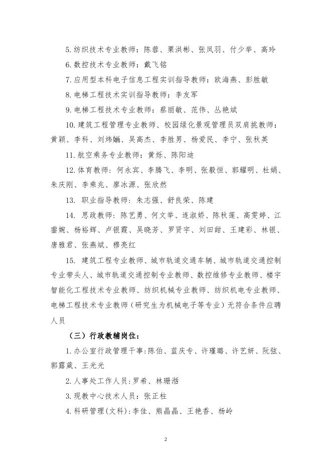 福州职业技术学院2014年上半年公开招聘符合应聘条件人员名单公告.doc