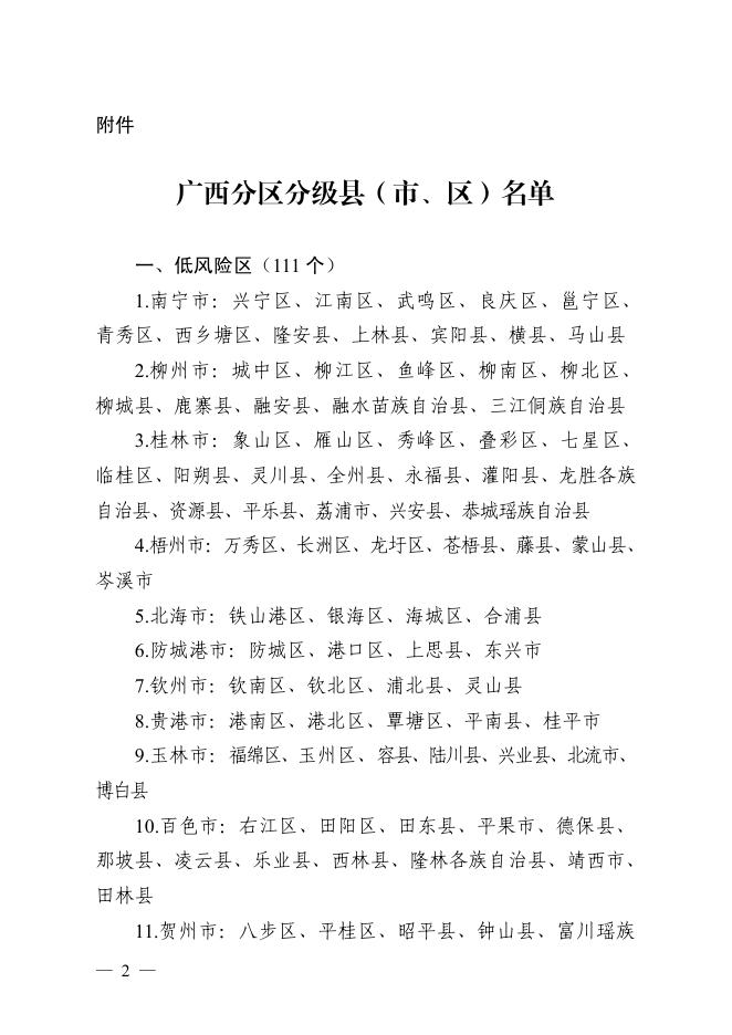 桂新冠防指〔2020〕87号关于调整全区各地新冠肺炎疫情分区分级名单的通知.pdf