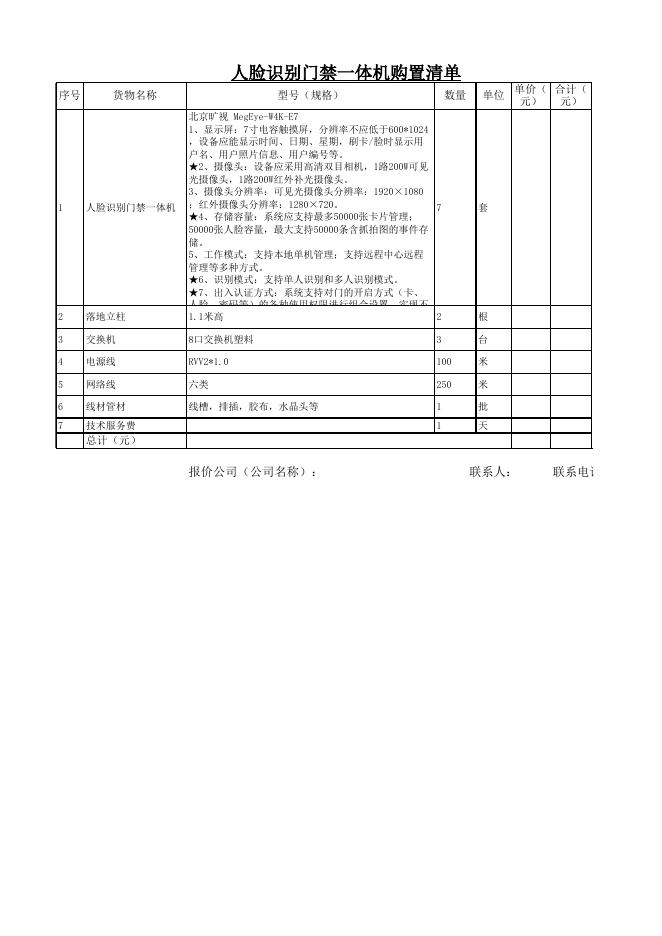 附件：人脸识别门禁一体机购置（挂网）.xlsx