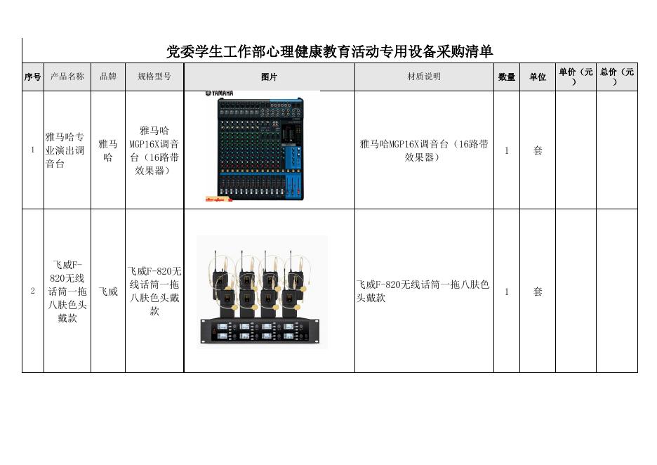 附件：党委学生工作部心理健康教育活动专用设备采购清单.xlsx