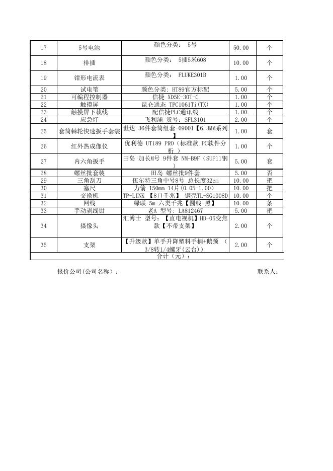 分项二附件：机电工程学院科研项目专用材料采购清单.xlsx