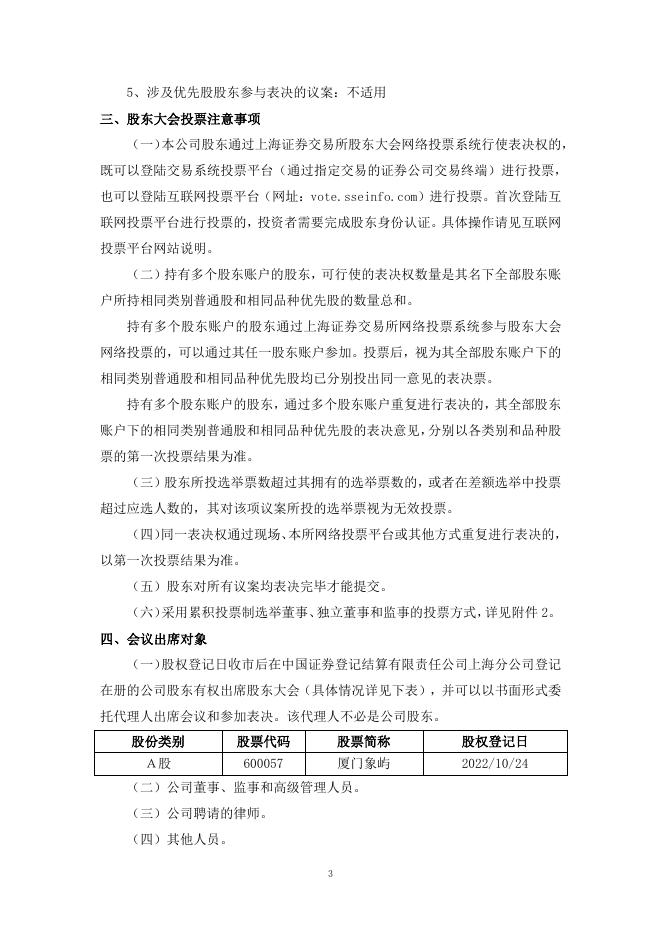 厦门象屿关于召开2022年第五次临时股东大会的通知.pdf
