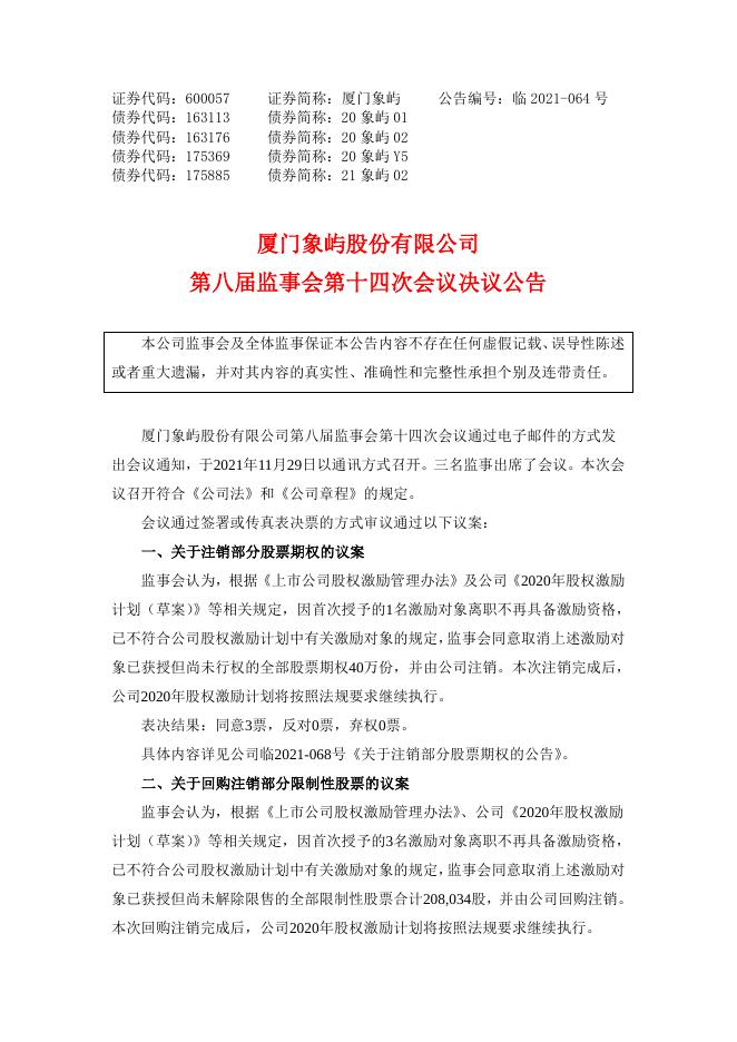 第八届监事会第十四次会议决议公告.pdf