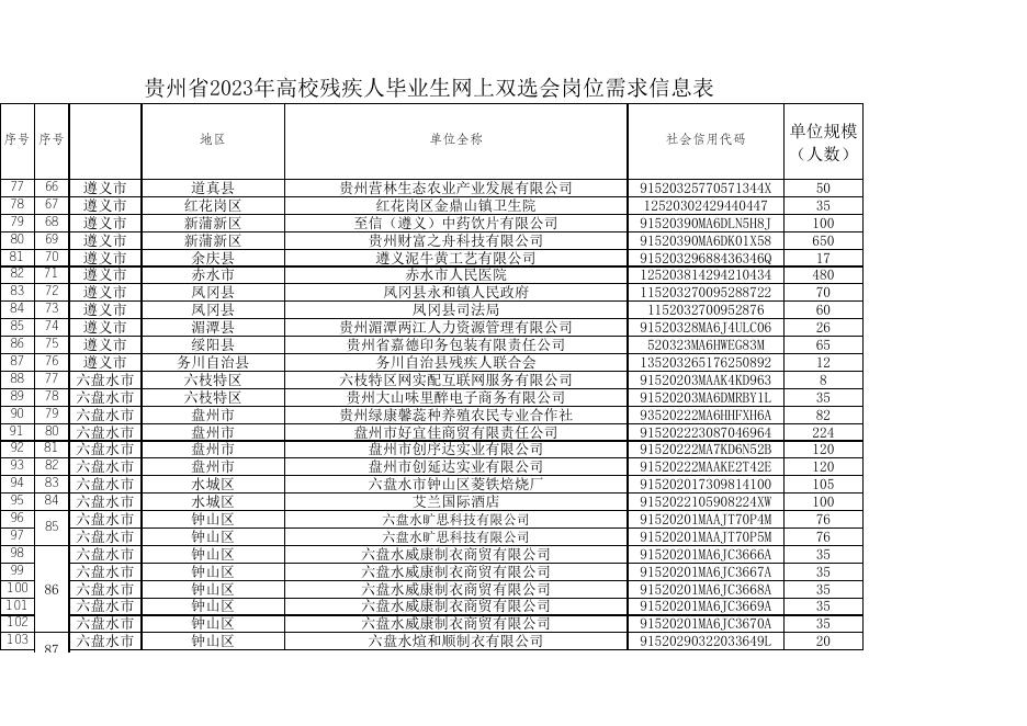贵州省2023年高校残疾人毕业用人单位信息汇总表20230509(1).xlsx