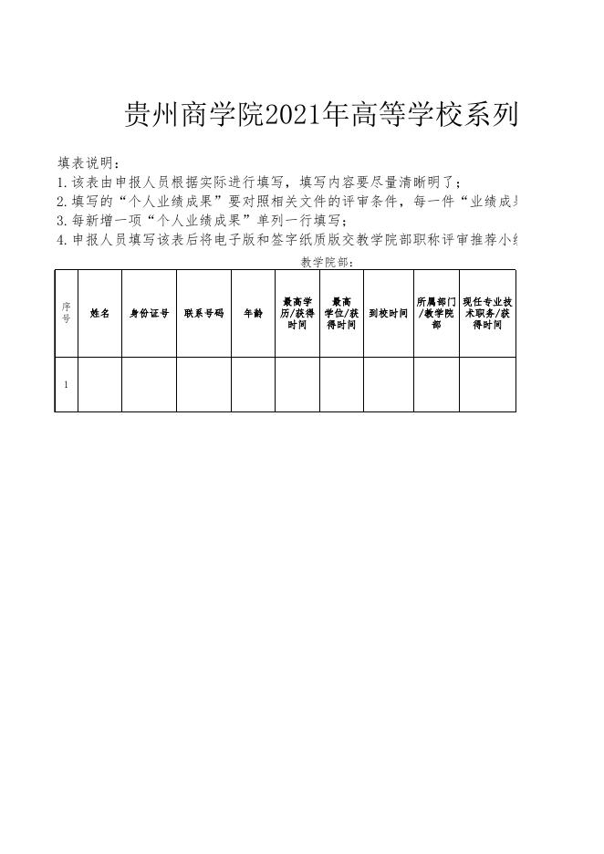 贵州商学院2021年高校教师系列党务工作者和思想政治工作者专业技术职务任职资格申报信息情况一览表.xlsx
