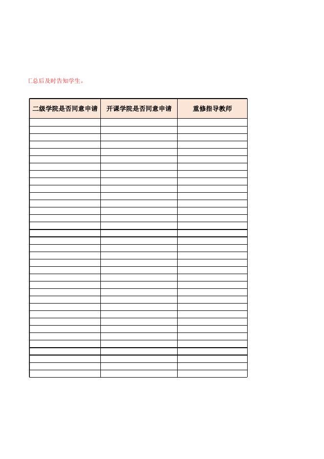 附件2贵州商学院2022-2023学年第二学期结业生重修汇总表.xlsx