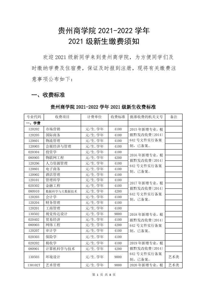 贵州商学院2021-2022学年2021级新生缴费须知.pdf
