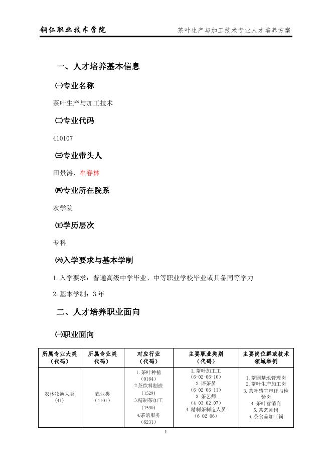 2021级茶叶生产与加工技术专业人才培养方案.pdf