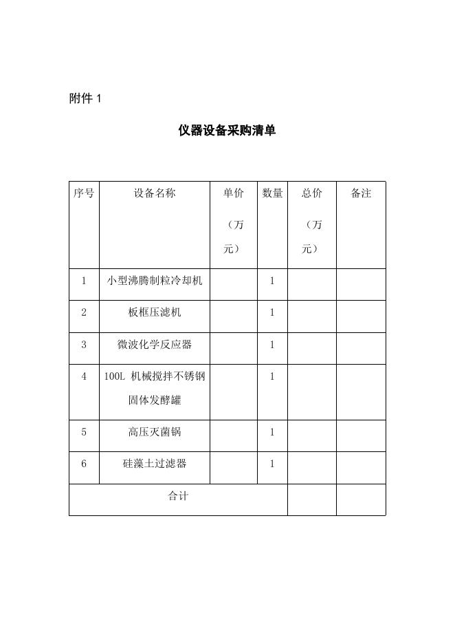 设备采购清单及技术参数要求.docx