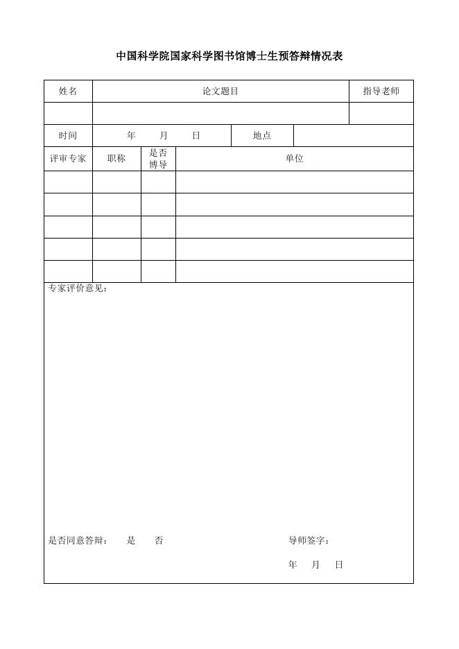 博士生预答辩情况表.doc