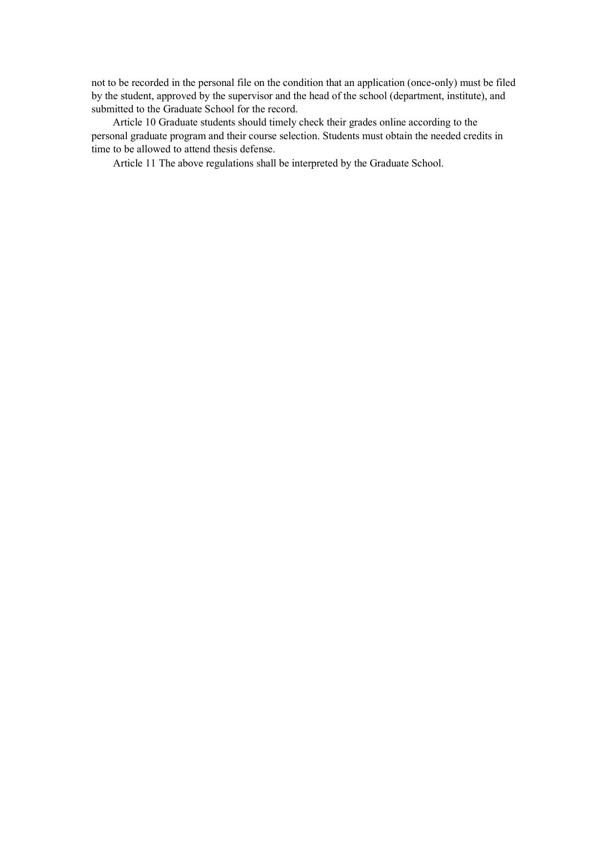 Regulations on Academic Achievement Assessment for Graduate Students of Southeast University