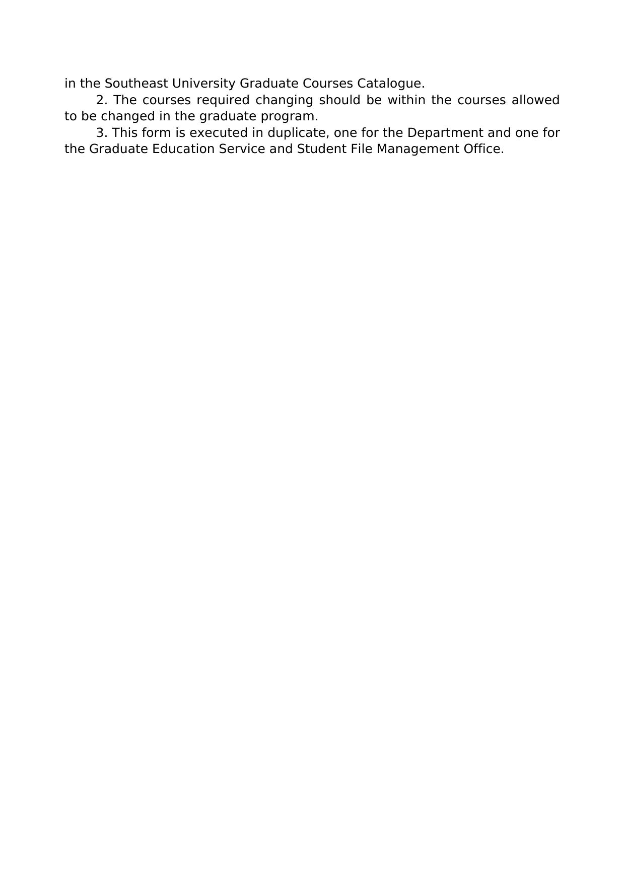 Application Form of Course-changing for Southeast University Graduate Students