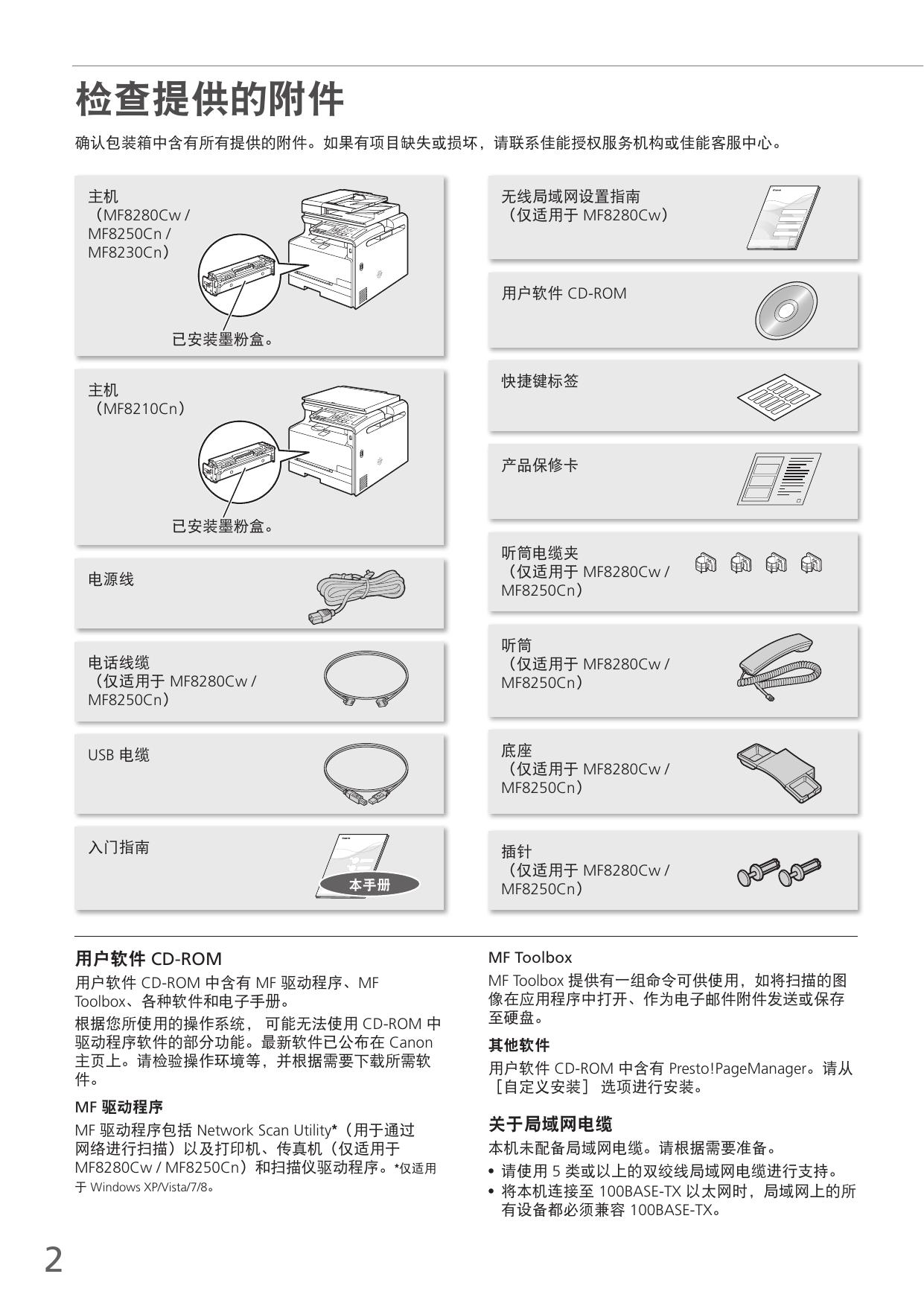 imageCLASS MF8250Cn入门指南.pdf