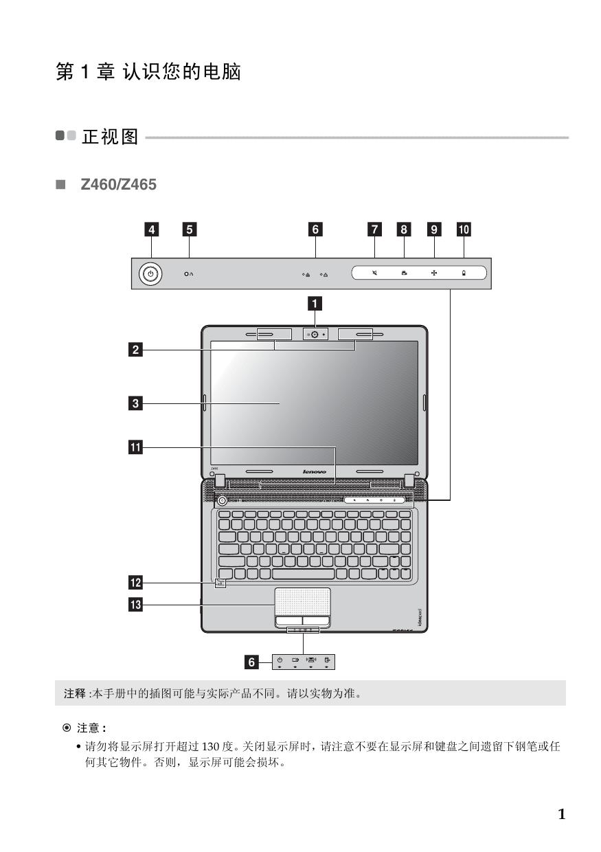 联想 IdeaPad Z560 说明书