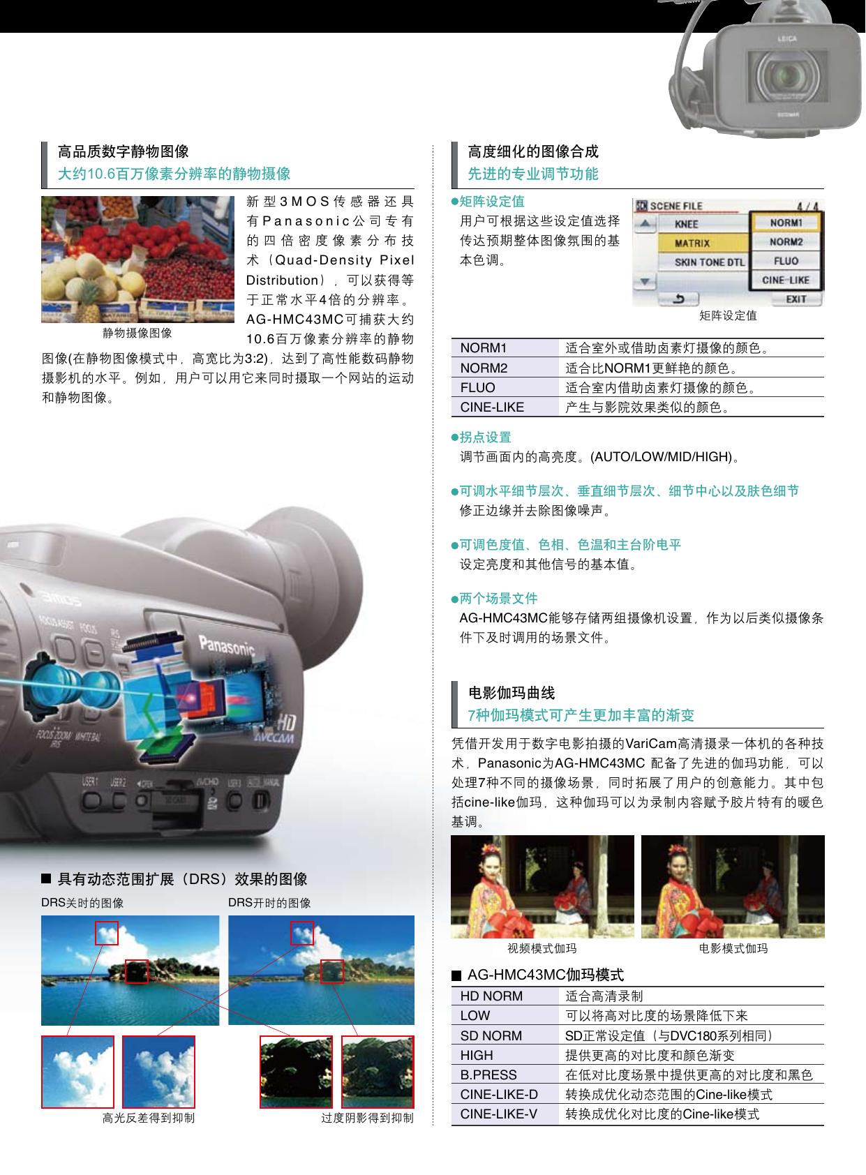 松下 AG-HMC43MC型多功能摄像机 说明书