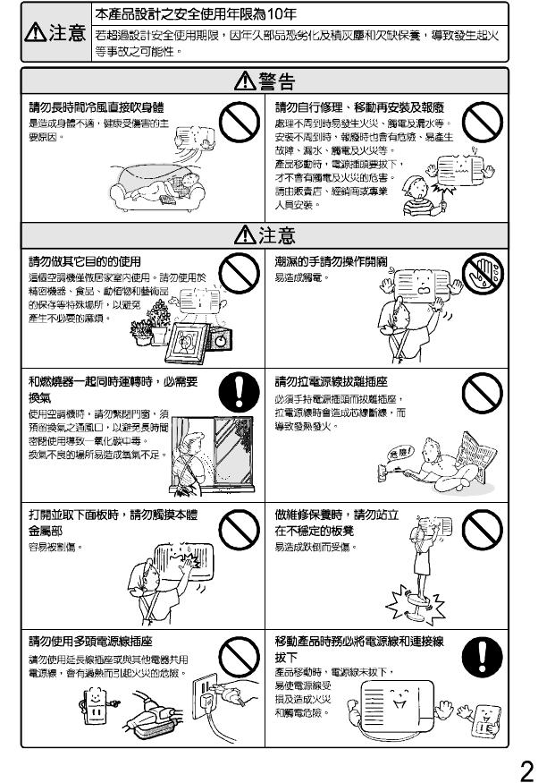 三洋SA-R71A冷气机使用说明书