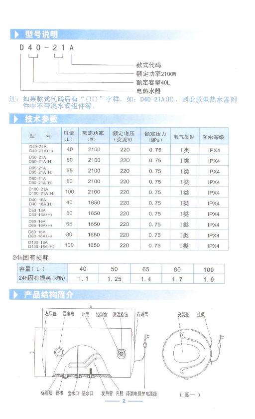 美的D80-16A(H)热水器使用说明书