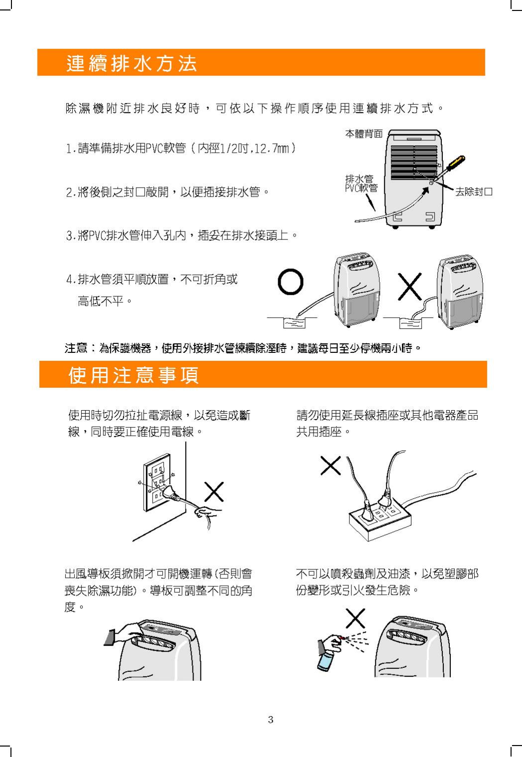 歌林 KJ-901B型除湿机 使用说明书