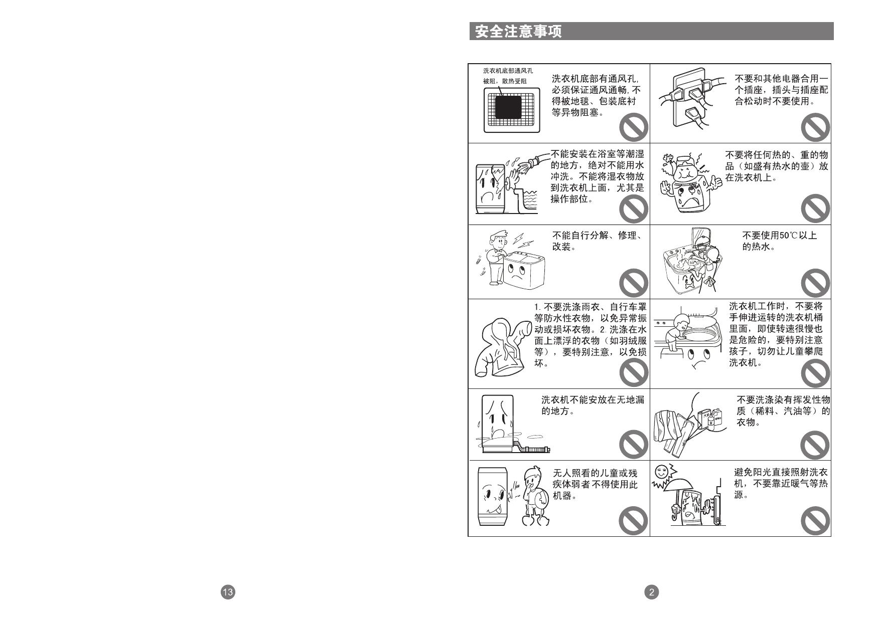 澳柯玛XPB86-1288T洗衣机使用说明书