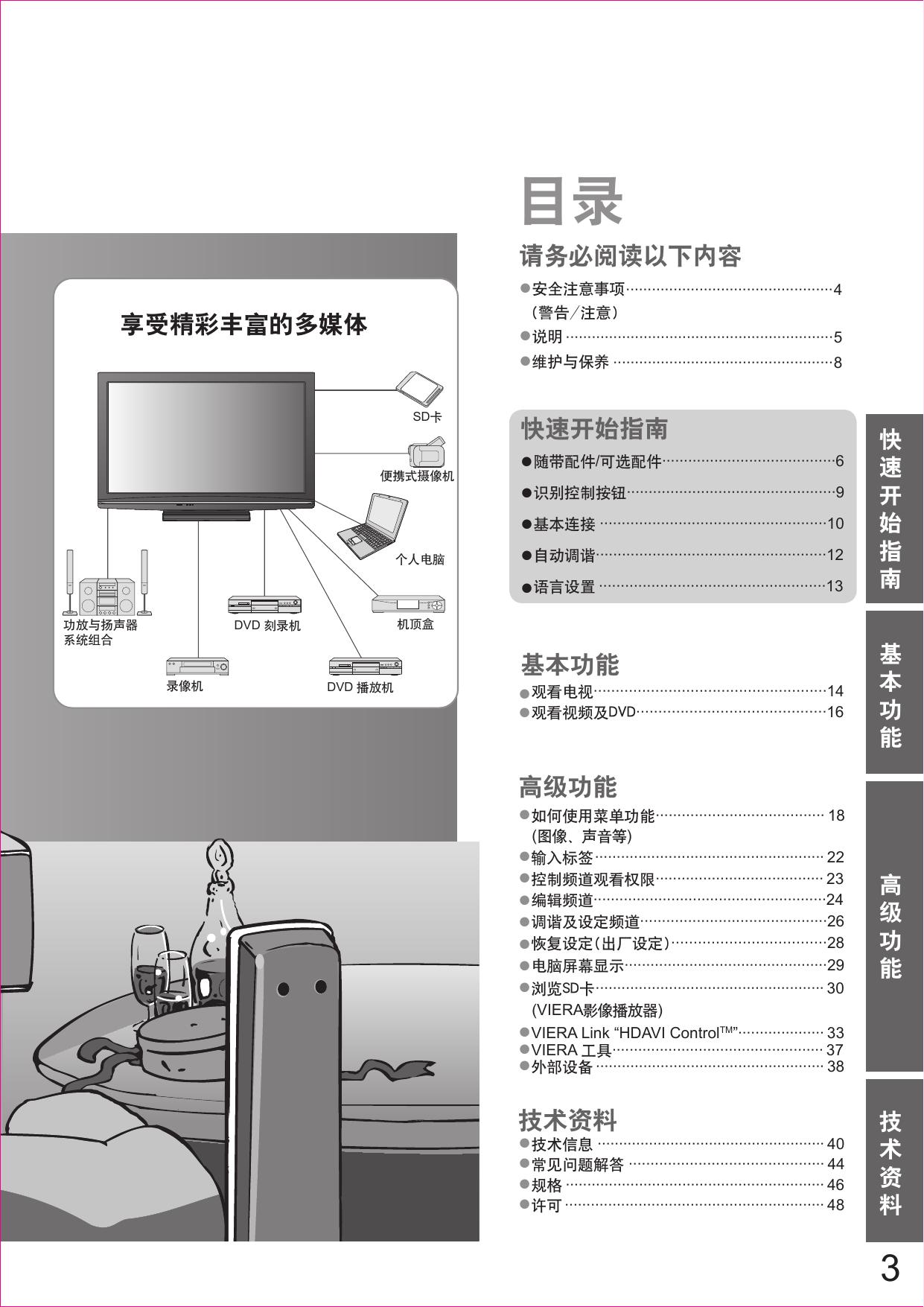 Panasonic 松下 TH-P42S10C 使用说明书