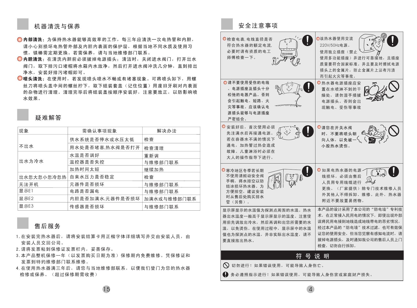 海尔 金海象FCD-JTHMV80III(E)热水器 使用说明书