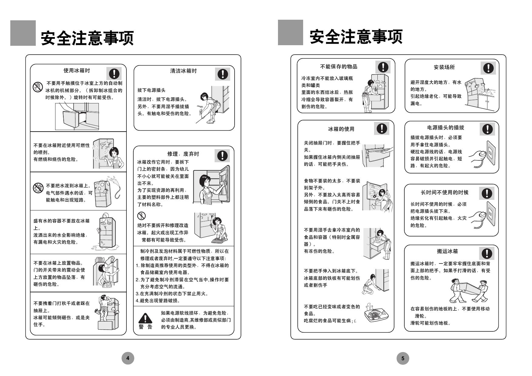 海尔冰箱BCD-301W型说明书