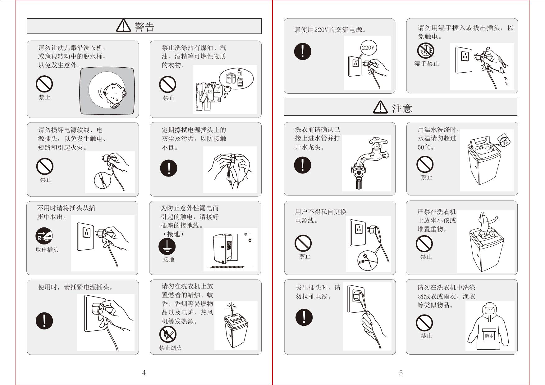 小天鹅TB73-V1068洗衣机使用说明书