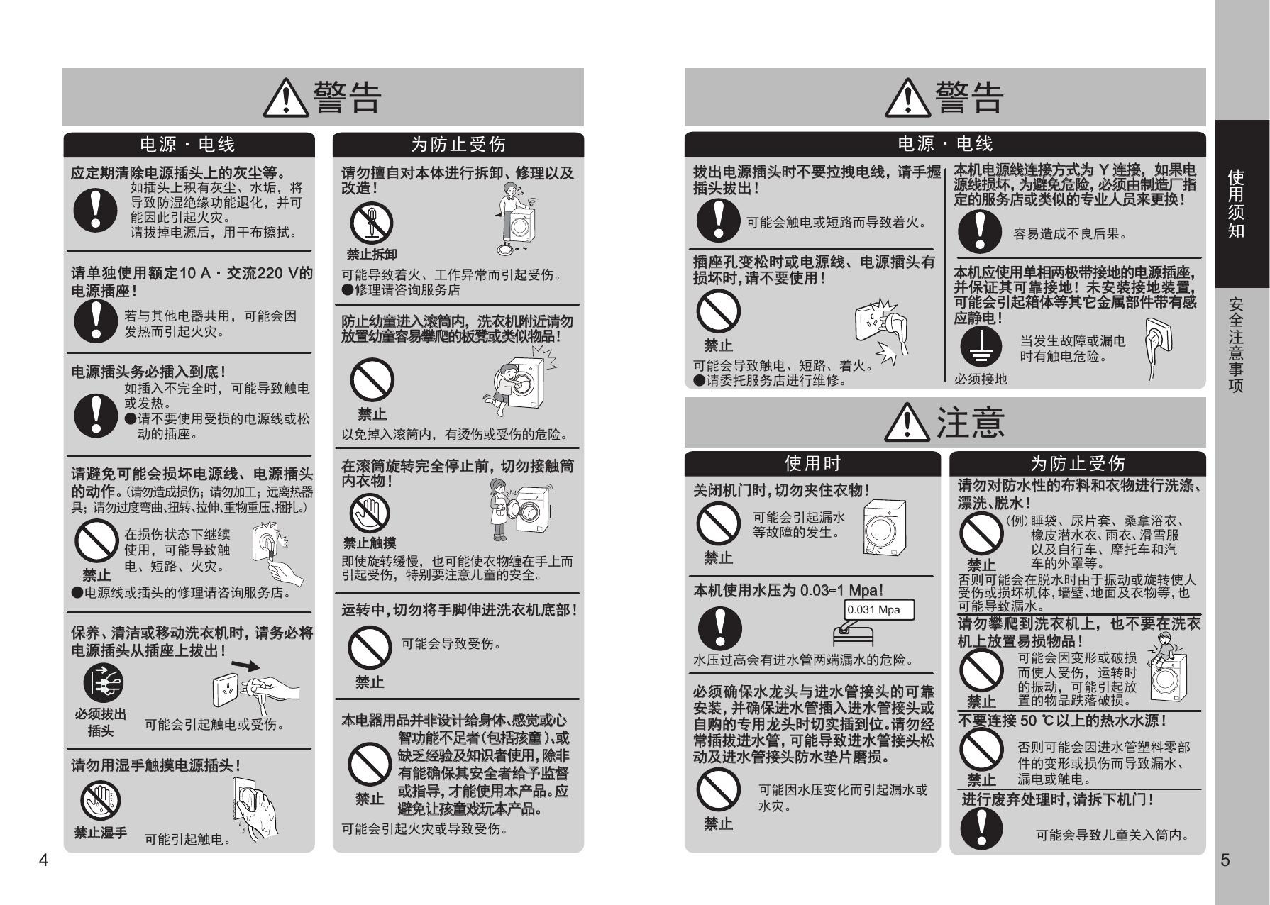 松下XQG80-E8155洗衣机使用说明书