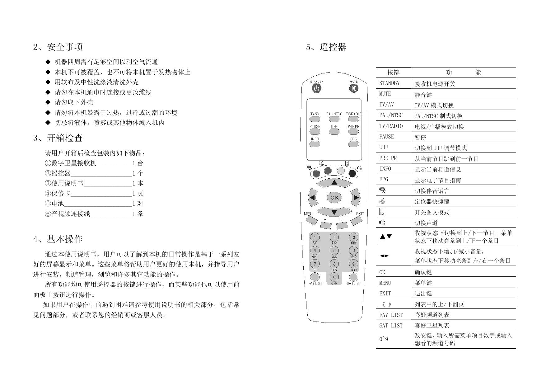 九州科技DVS-2018CIB数字卫星接收机使用说明书