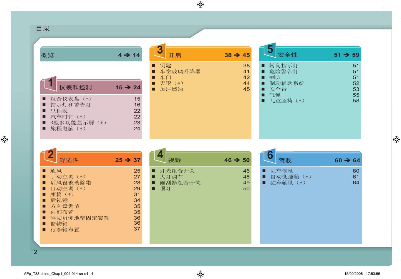 东风标致207汽车使用手册