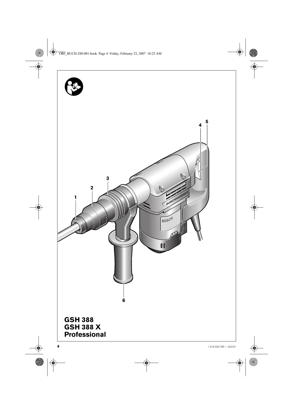 博世GSH388五搞电镐操作说明书