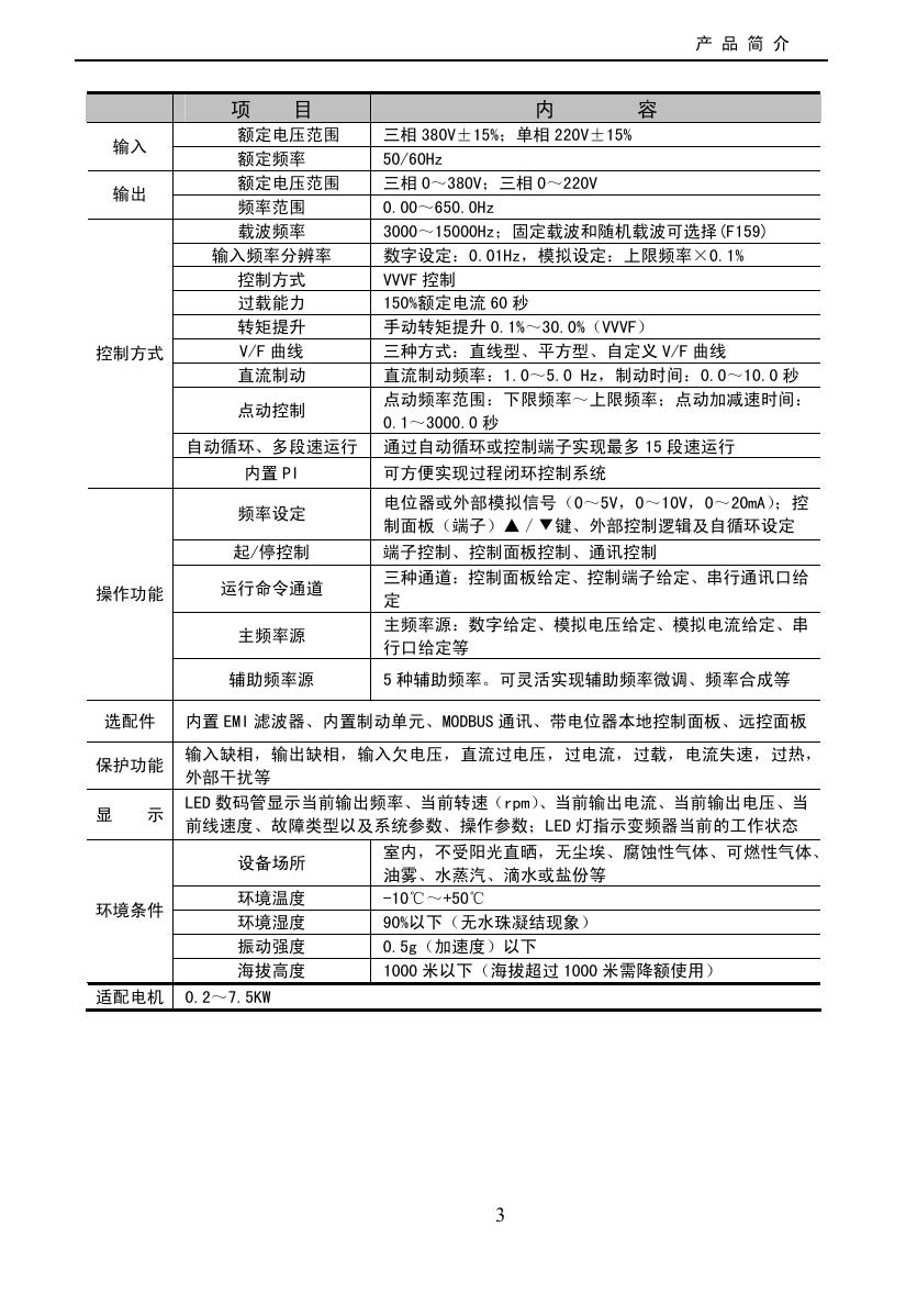 欧瑞E1000变频器说明书