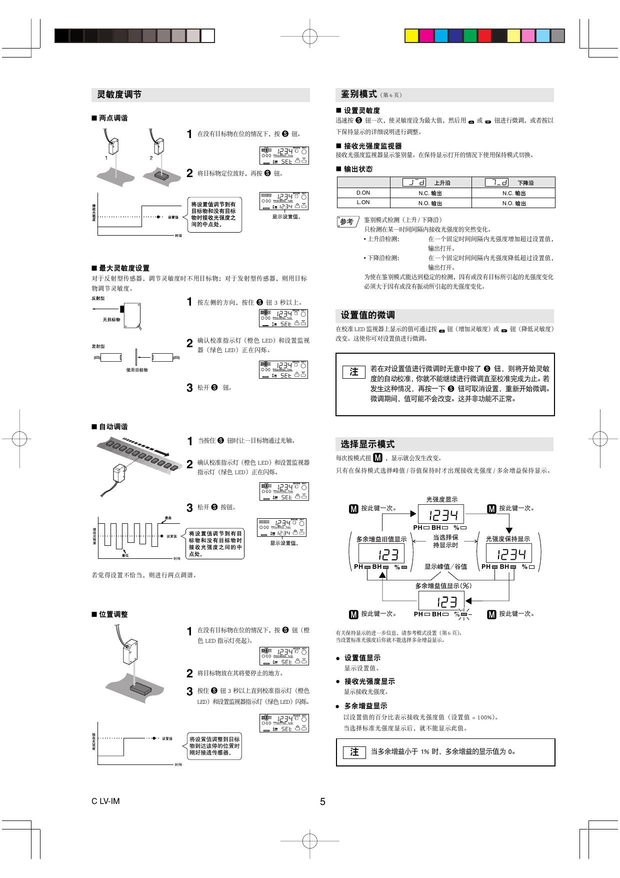 基恩士LV-H37系列数字激光传感器说明书